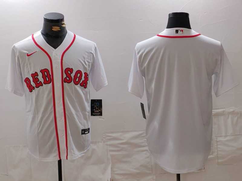 Men%27s Boston Red Sox Blank White Cool Base Stitched Jersey->boston red sox->MLB Jersey